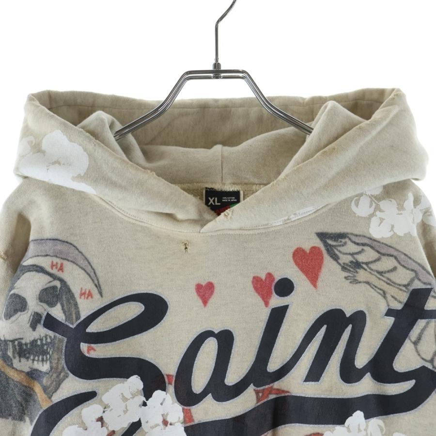 セントマイケル 22SS ×DENIM TEARS GREENAFFITTI HOODIE デニム