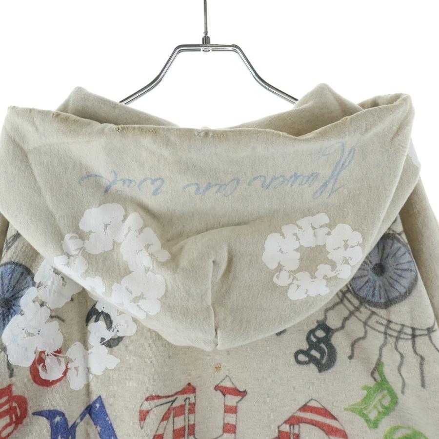 セントマイケル 22SS ×DENIM TEARS GREENAFFITTI HOODIE デニム