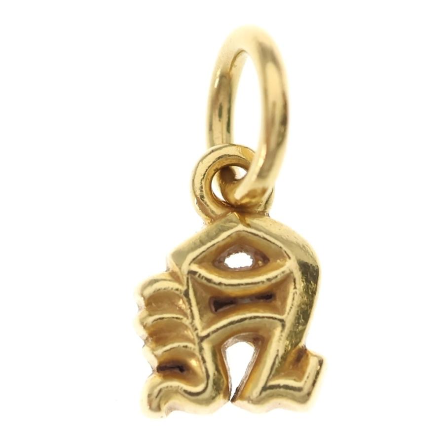 クロムハーツ  22K STACK ALPHABET/アルファベットスタックチャーム Nイニシャルゴールドネックレストップ メンズ CHROME HEARTS（クロムハーツ） 22K STACK ALPHABET N アルファベット