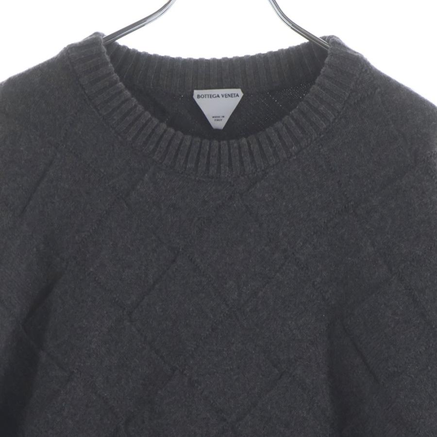 BOTTEGA VENETA ボッテガヴェネタ イントレチャート カラー 切り替え 長袖ニット グレー 776144 V36Y0_2