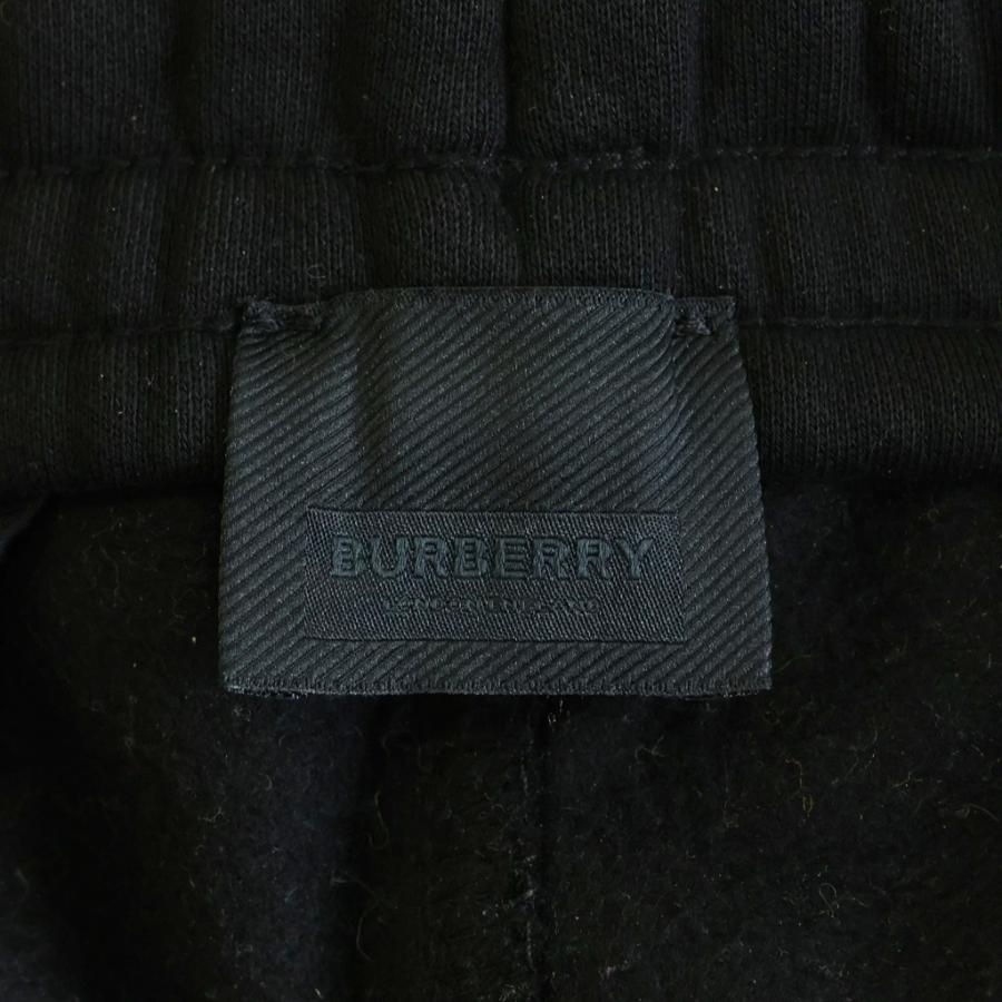 BURBERRY バーバリー 異素材切替 スウェット パンツ ブラック 8048970 BURBERRY（バーバリー） 異素材切替 スウェット パンツ ブラック