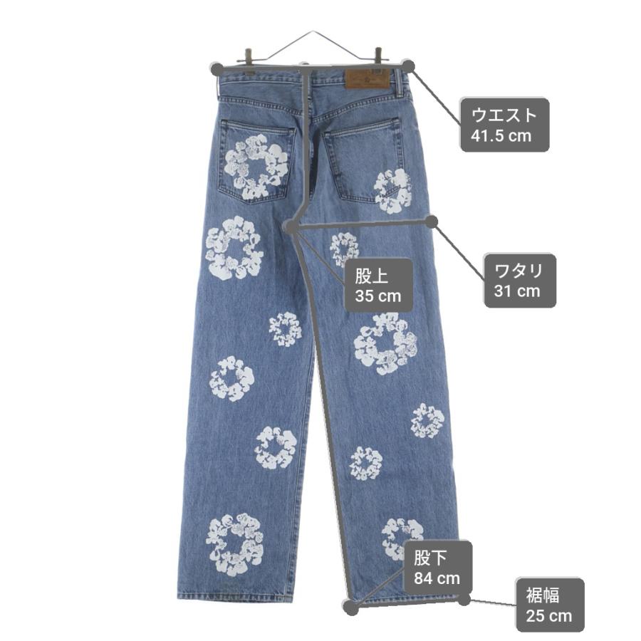 DENIM TEARS デニムティアーズ Wreath Baggy Denim フラワープリント