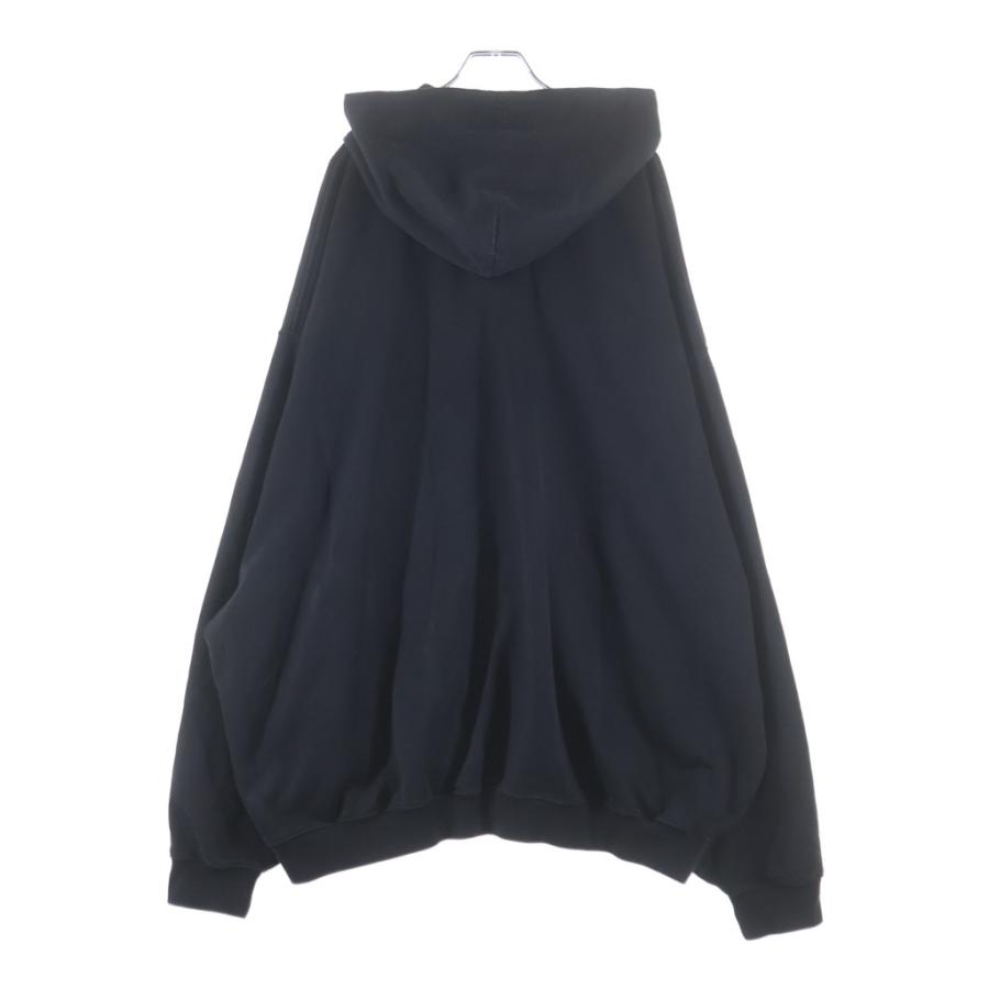 vetements ブラック パーカー フード付き VETEMENTS（ヴェトモン） Sticker Zip-up Hoodie ステッカージップ