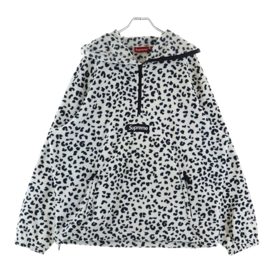 シュプリーム　ハーフジップ ポーラテック フリース　パーカー　黒　白　珍XL Supreme（シュプリーム） 24AW ポーラテックハーフジップフーデッド