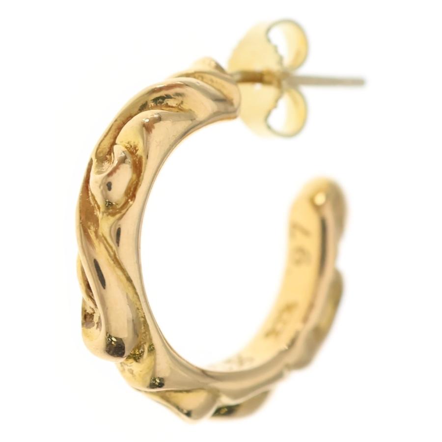 クロムハーツ　22k スクロールバンドフープ　ピアス CHROME HEARTS（クロムハーツ） 22K HOOP SCROOL 1 22Kスクロール