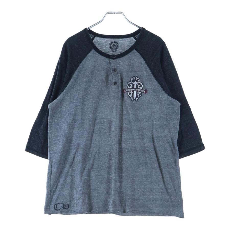 オールド クロムハーツ ヴァインダガー ヘンリーネック Lサイズ★Tシャツ CHROME HEARTS（クロムハーツ） HENRY L/S T-SHIRT ヴァインダガー