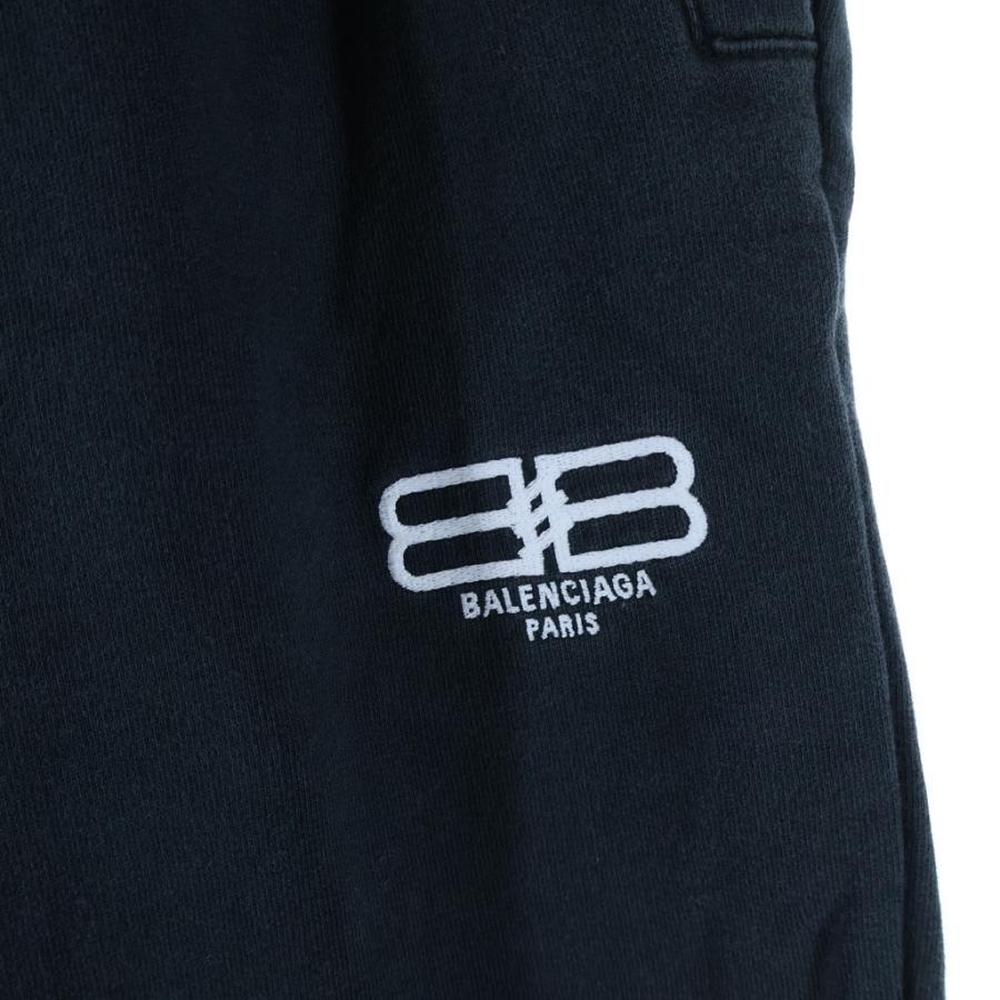 バレンシアガ 22AW BBロゴ エンブロイダリー トラウザーズパンツ スウェットジョガーパンツ ブラック 0J11 675247 TMVG6_3
