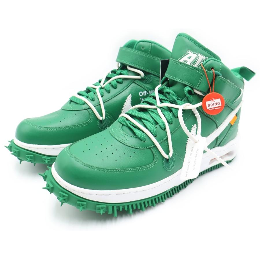 【未使用品】ナイキ×オフホワイト コラボ エアフォース1 ワン 緑28cm 箱付 NIKE（ナイキ） ×OFF-WHITE AIR FORCE1 MID SP L THR オフホワイト