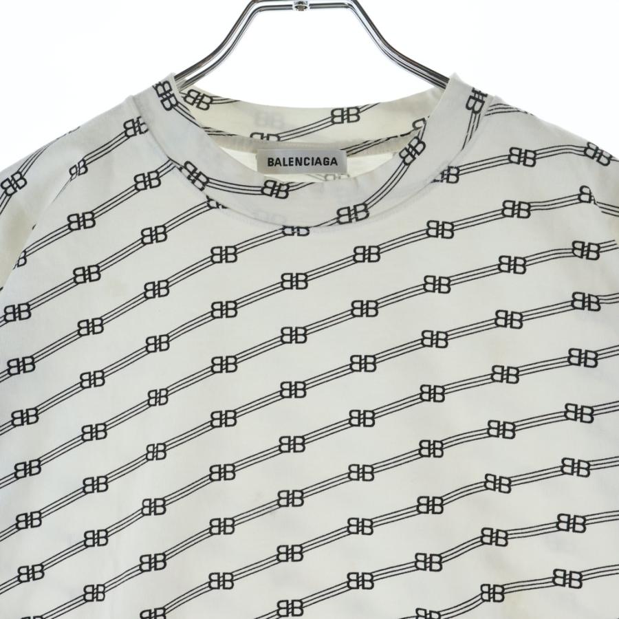 BALENCIAGA（バレンシアガ） BBロゴ総柄 クルーネック 半袖Tシャツ 
