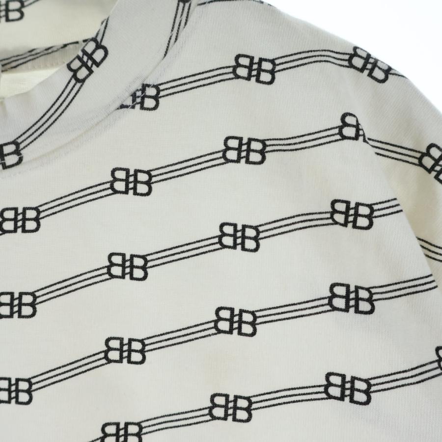 BALENCIAGA（バレンシアガ） BBロゴ総柄 クルーネック 半袖Tシャツ 