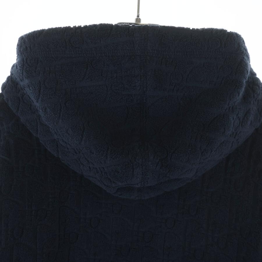 DIOR ディオール 22SS 総柄 オブリーク ジャガード プルオーバーフーディー パーカー スウェット ネイビー 113J631A0684の画像