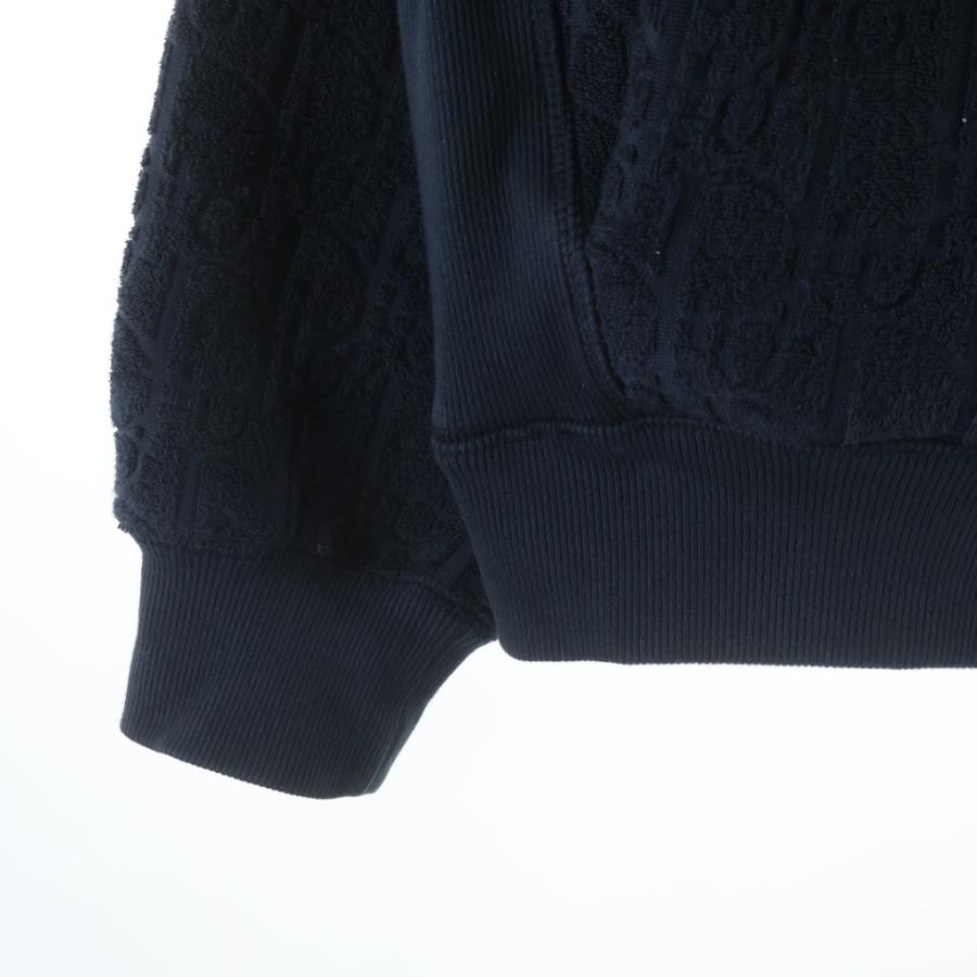 DIOR ディオール 22SS 総柄 オブリーク ジャガード プルオーバーフーディー パーカー スウェット ネイビー 113J631A0684の画像
