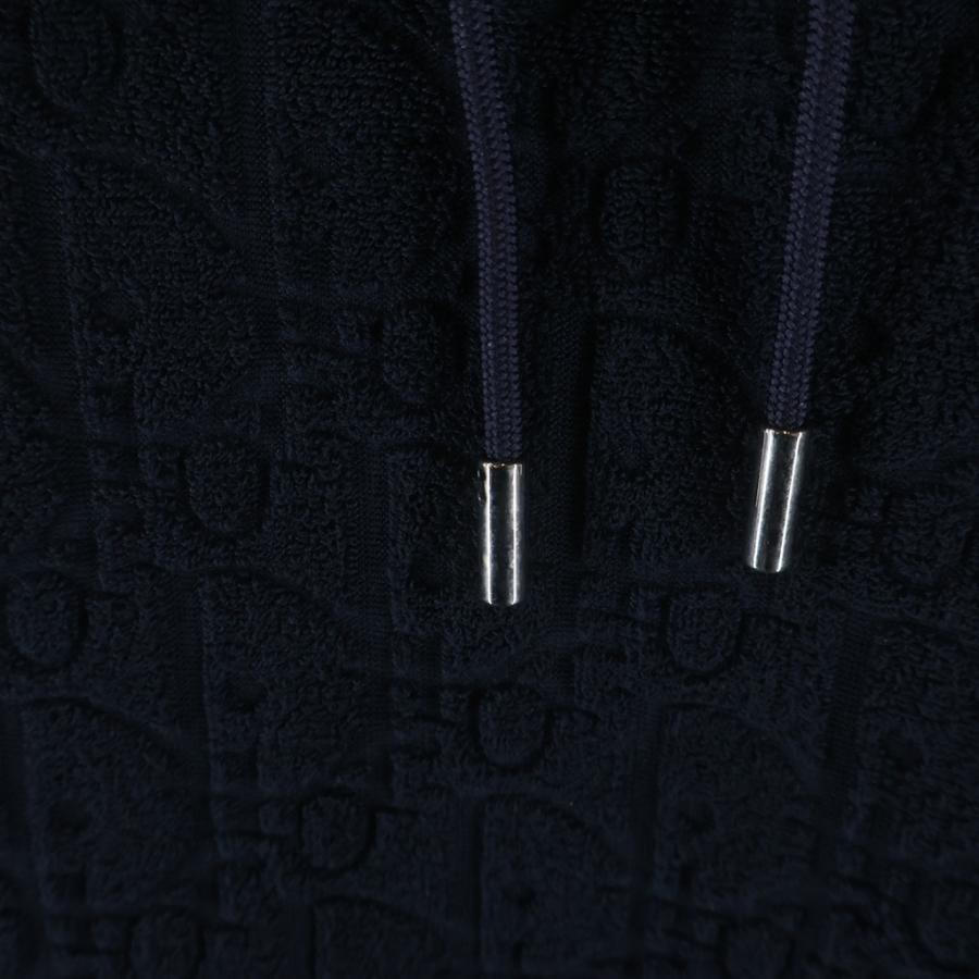 DIOR ディオール 22SS 総柄 オブリーク ジャガード プルオーバーフーディー パーカー スウェット ネイビー 113J631A0684の画像