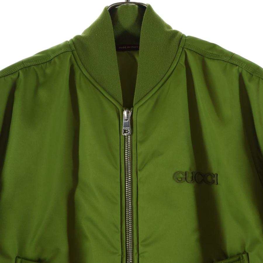 GUCCI（グッチ） フロントロゴ ナイロン ツイル ボンバージャケット