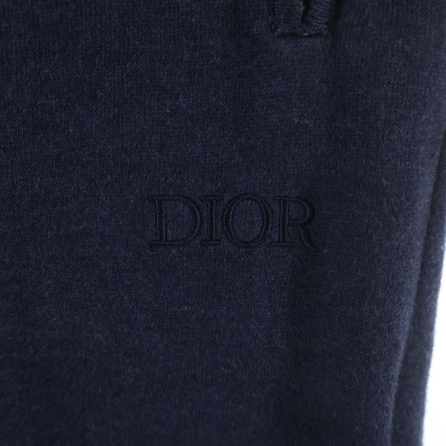 DIOR ディオール 21AW オブリーク ロゴ刺繍 カシミヤ混 スウェット ロングパンツ ネイビー 113M120AT225_4