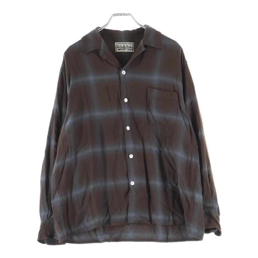 WACKO MARIA（ワコマリア） OMBRE CHECK OPEN COLLAR SHIRT L/S