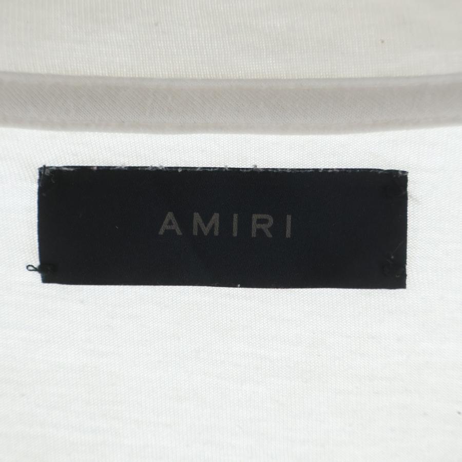 AMIRI（アミリ） 袖ボーンプリント クルーネック 長袖Tシャツ ホワイト