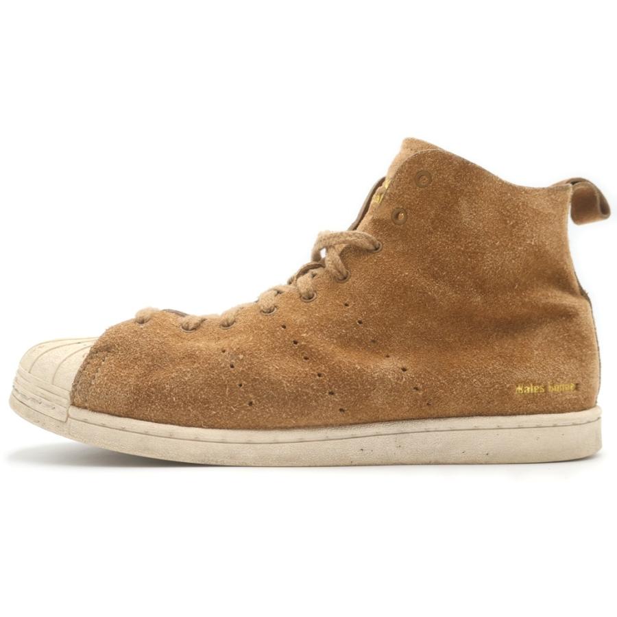  アディダス ×Wales Bonner SUPERSTAR HI パーフォレーション加工 ハイカットスニーカー ブラウン JR0217 adidas（アディダス） ×Wales Bonner SUPERSTAR HI パーフォレーション