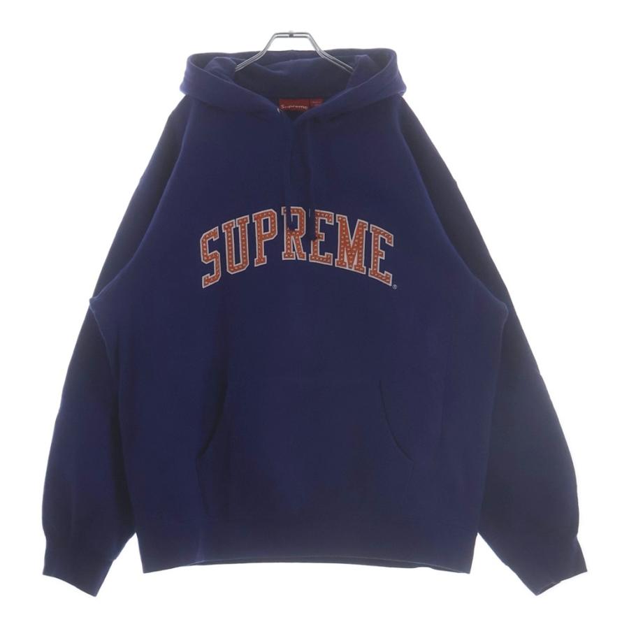 希少 シュプリーム スタッズ アーチ ロゴ 霜降り プルオーバー パーカー Supreme（シュプリーム） 22SS Stars Arc Hooded Sweatshirt スターズ
