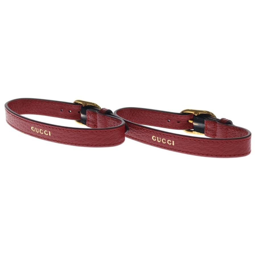 GUCCI（グッチ） ダイアナ用 ロゴ入り レザーベルト レッド 2つセット