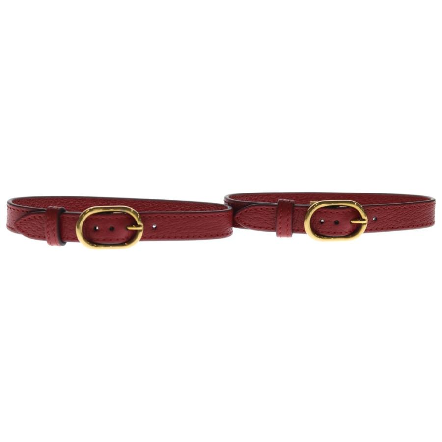 GUCCI（グッチ） ダイアナ用 ロゴ入り レザーベルト レッド 2つセット