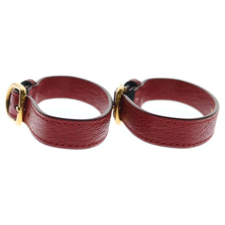 GUCCI（グッチ） ダイアナ用 ロゴ入り レザーベルト レッド 2つセット