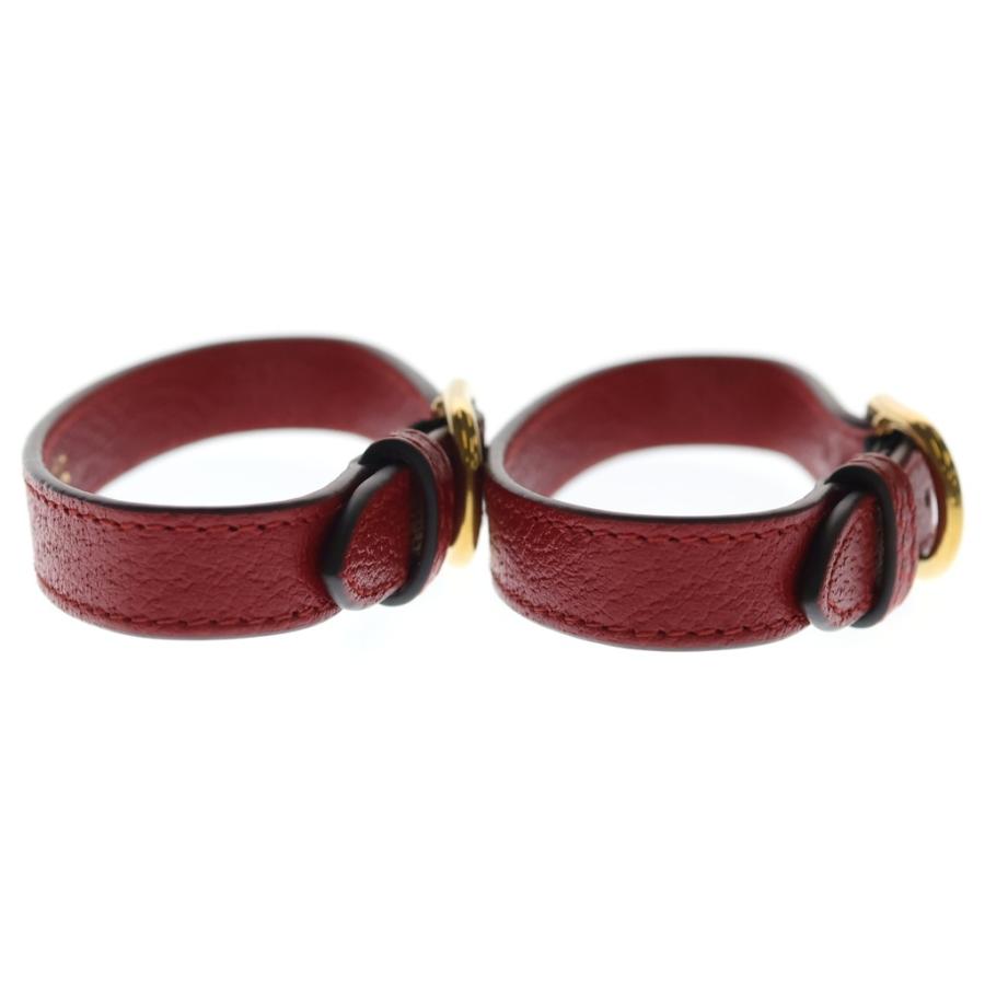 GUCCI（グッチ） ダイアナ用 ロゴ入り レザーベルト レッド 2つセット