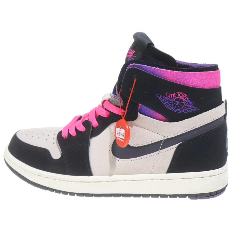 NIKE ナイキ ×PSG AIR JORDAN 1 ZOOM エアージョーダン 1 ハイカットスニーカー ブラック/ホワイト/パープル DB3610-105 US8/26cm NIKE（ナイキ） ×PSG AIR JORDAN 1 ZOOM エアージョーダン 1