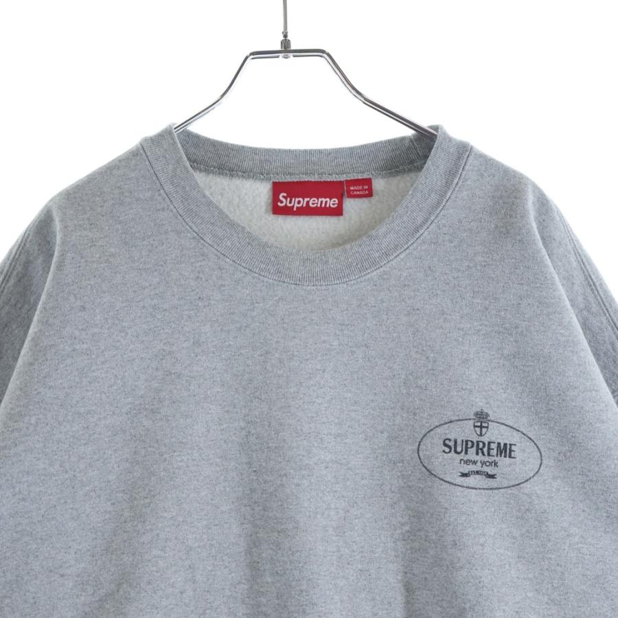 SUPREME シュプリーム 24AW Crest Crewneck クレスト クルーネックスウェットトレーナー ロゴプリント グレー Supreme（シュプリーム） 24AW Crest Crewneck クレスト クルーネック