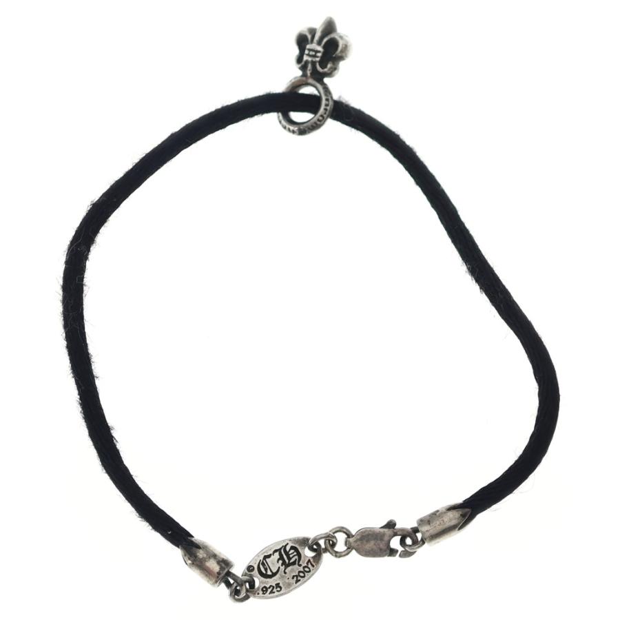 CHROME HEARTS クロムハーツ KZ/ケーゼット BSフレアスタック シルクブレスレット ブラック/シルバー CHROME HEARTS（クロムハーツ） KZ/ケーゼット BSフレアスタック
