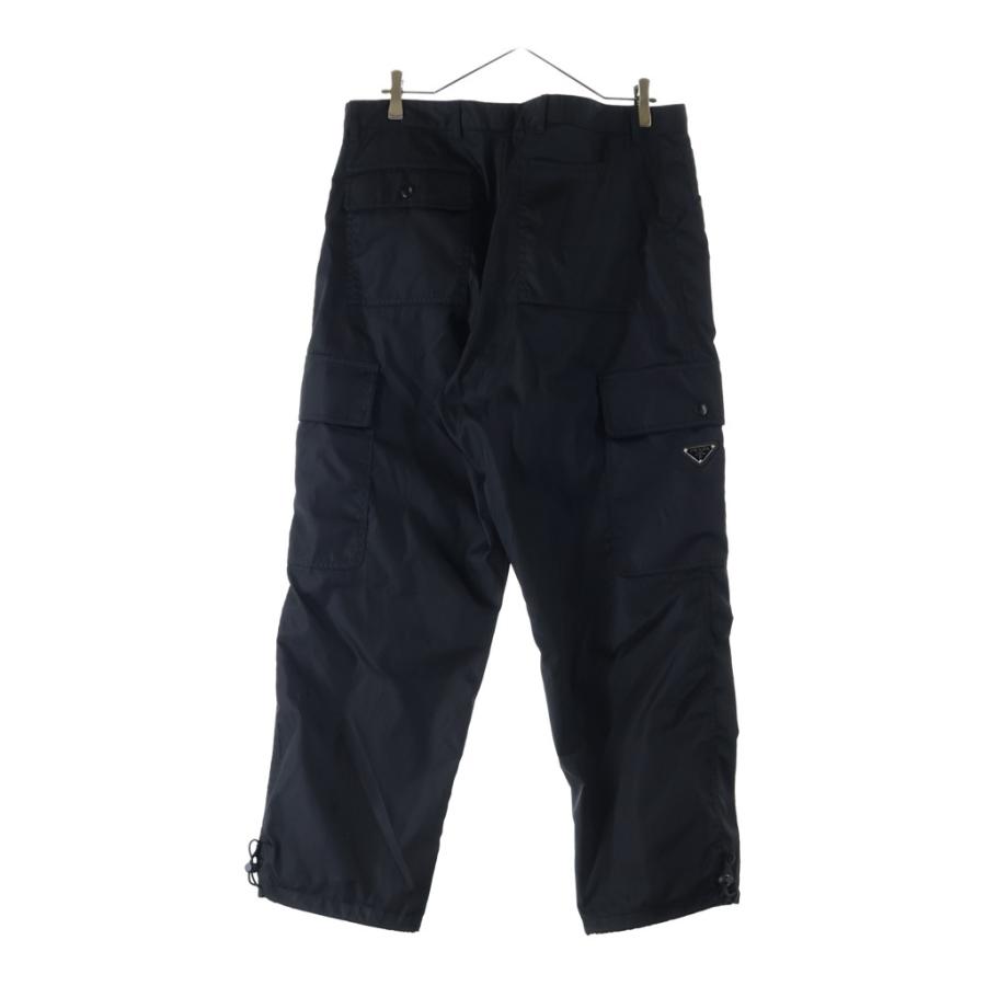 PRADA プラダ リナイロン バミューダ カーゴパンツ 黒 5 PRADA（プラダ） 24SS Re-Nylon リナイロン トライアングルロゴ カーゴ
