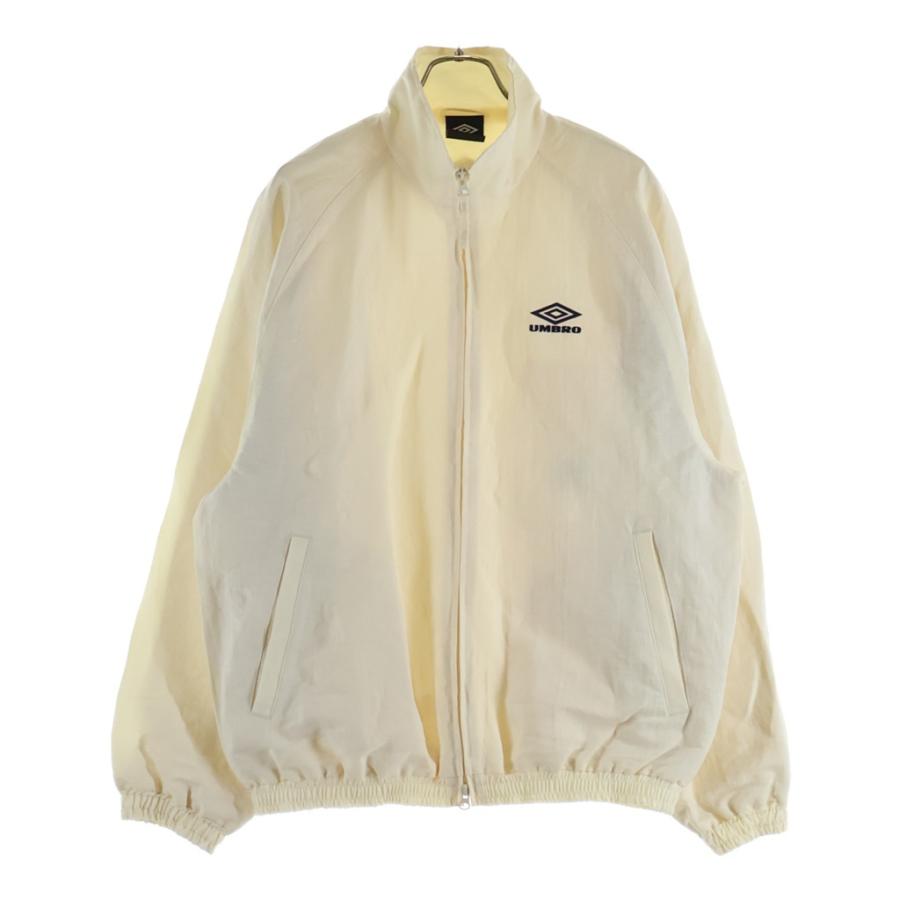 Stein シュタイン 25AW ×UMBRO アンブロ LINEN/NYLON TRACK JACKET リネン ナイロン トラックジャケット ロゴ刺繍 ダブルジップブルゾンジャケット アイボリー ST.1341 シュタイン 25AW ×UMBRO アンブロ リネン ナイロン トラックジャケット
