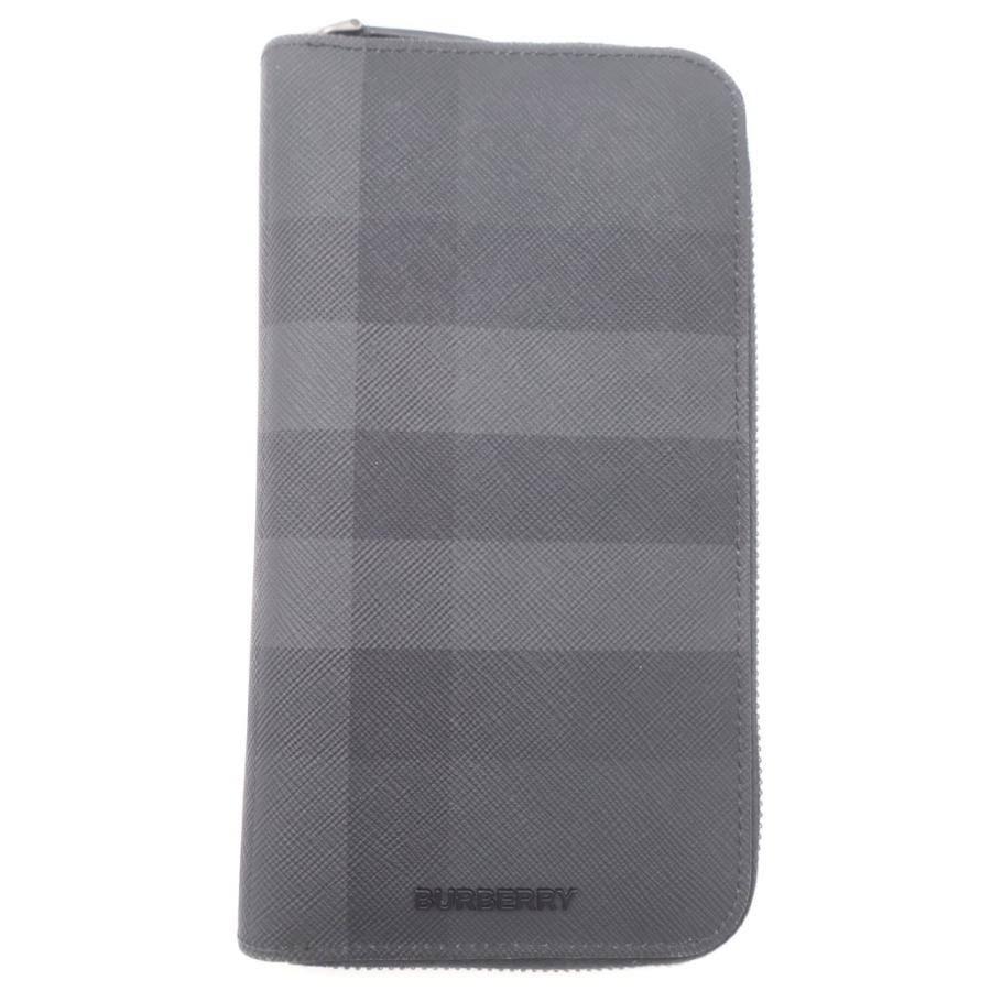 極美品✨BURBERRY 長財布 オーガナイザー ラウンドジップ メガチェック BURBERRY（バーバリー） チェック柄 ロゴ入り ラウンドジップ