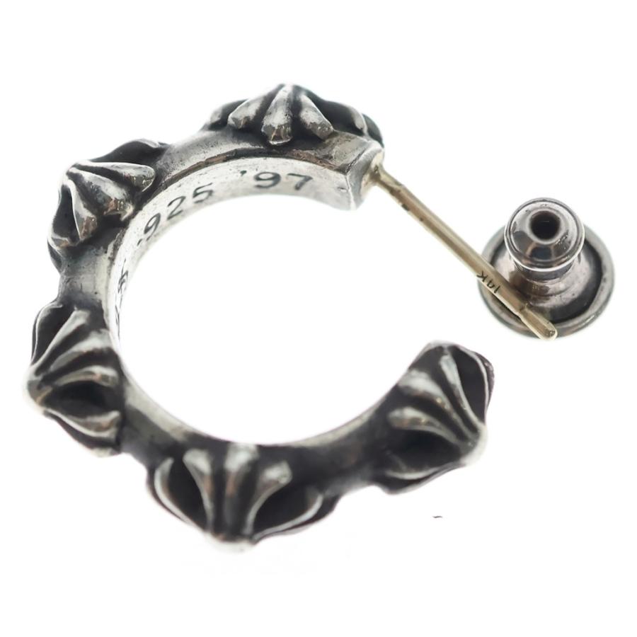 【美品】 クロムハーツ ピアス クロスバンド フープ CHROME HEARTS CHROME HEARTS（クロムハーツ） HOOP CROSS クロスバンド フープピアス