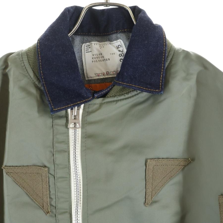 sacai（サカイ） 22AW Nylon Twill Mix Blouso ナイロンツイル デニム