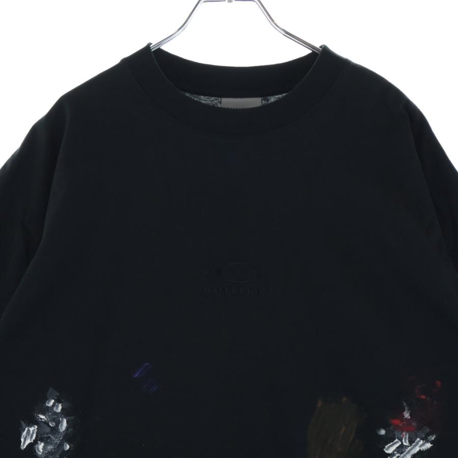 BALENCIAGA（バレンシアガ） ロゴ刺繍 ペイント加工 オーバーサイズT