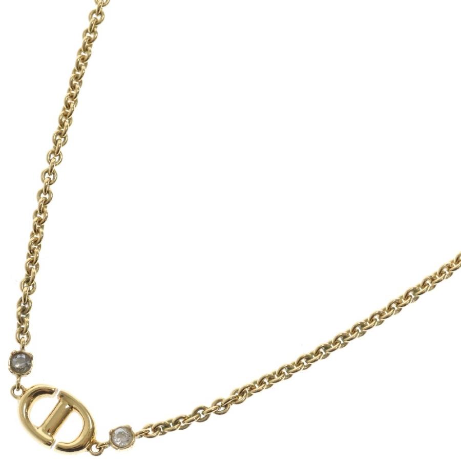 Christian Dior クリスチャンディオール CDロゴ Navy ネックレス