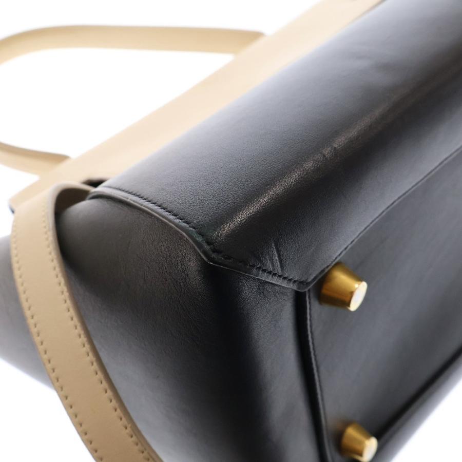 CELINE セリーヌ ベルトバッグ ハンドバッグ レザー バイカラー CELINE セリーヌ ベルトバッグ ハンドバッグ レザー バイカラー