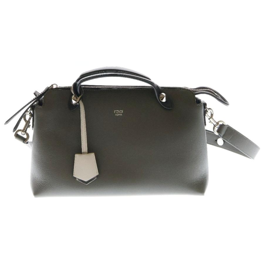 FENDI バイザウェイミディアムグレーショルダーバッグ2way