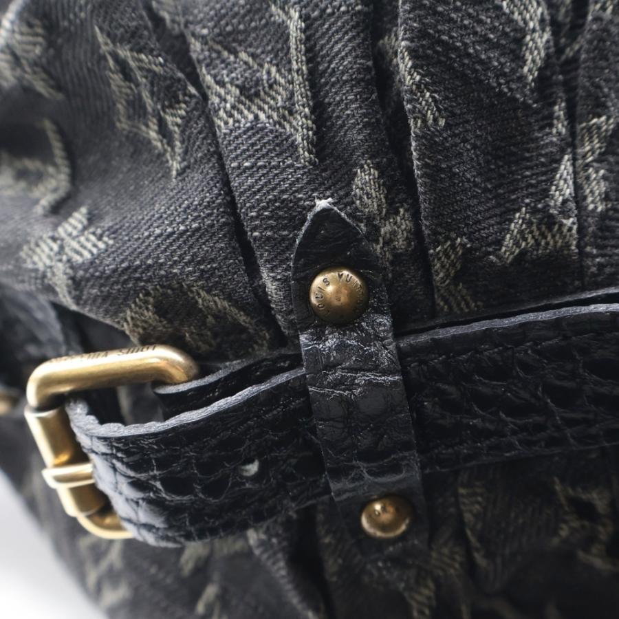 LOUIS VUITTON ルイヴィトン スライトリーXS モノグラムデニム レザー 
