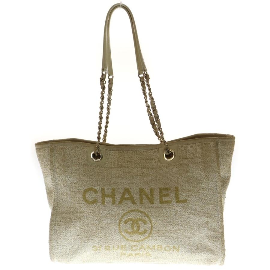 CHANEL（シャネル） ドーヴィル トートバッグ ハンドバッグ アイボリー