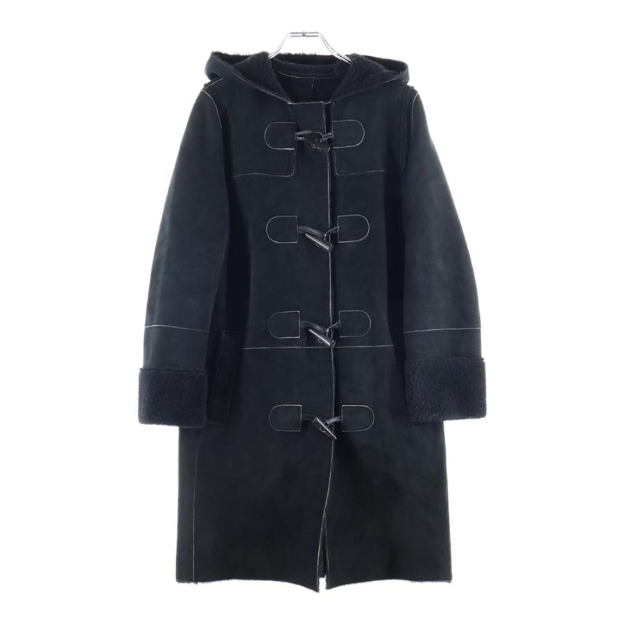バーバリーロンドン、ムートン、ダッフル、レザーコート、Burberry BURBERRY（バーバリー） ムートン スエード ラムレザー ボアライニング