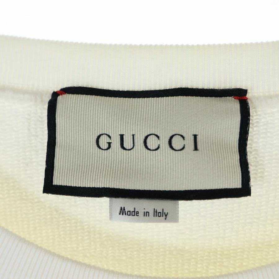 GUCCI グッチ ロゴプリント クルーネック プルオーバー スウェットトレーナー ホワイト 626990_5