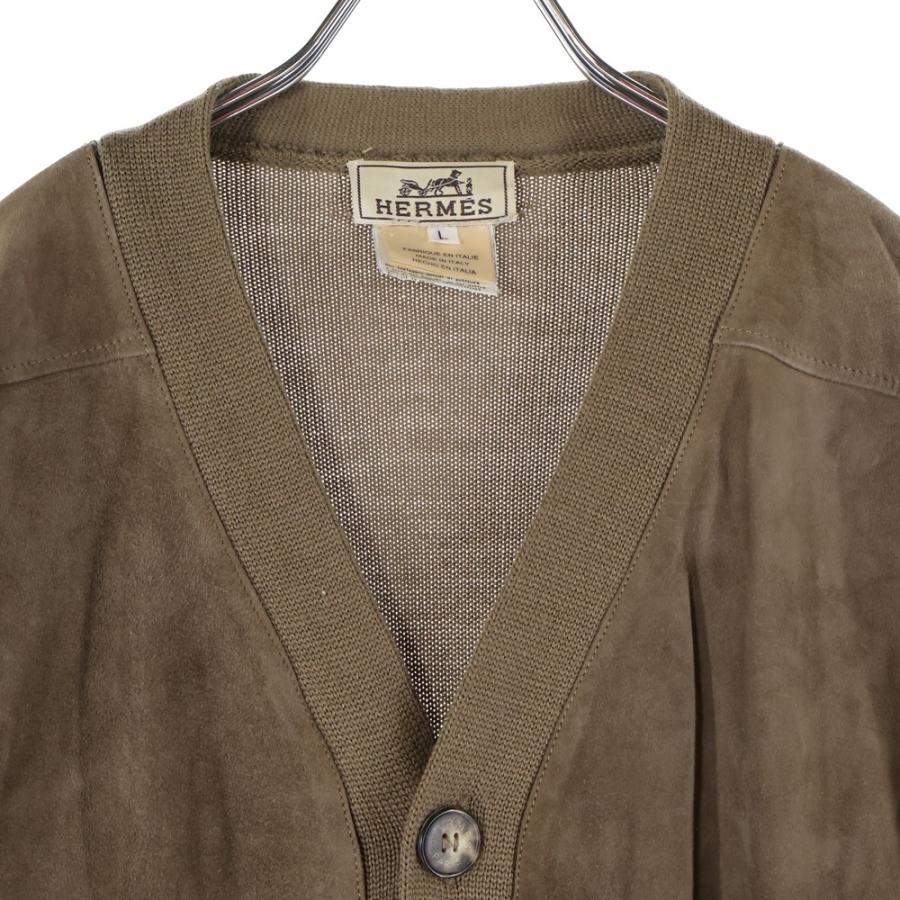 【良品】HERMES エルメス　ミネロー　シルク切り替え　ニットカーディガン 中古・古着通販】HERMES (エルメス) シルクカシミヤ切替トッパー