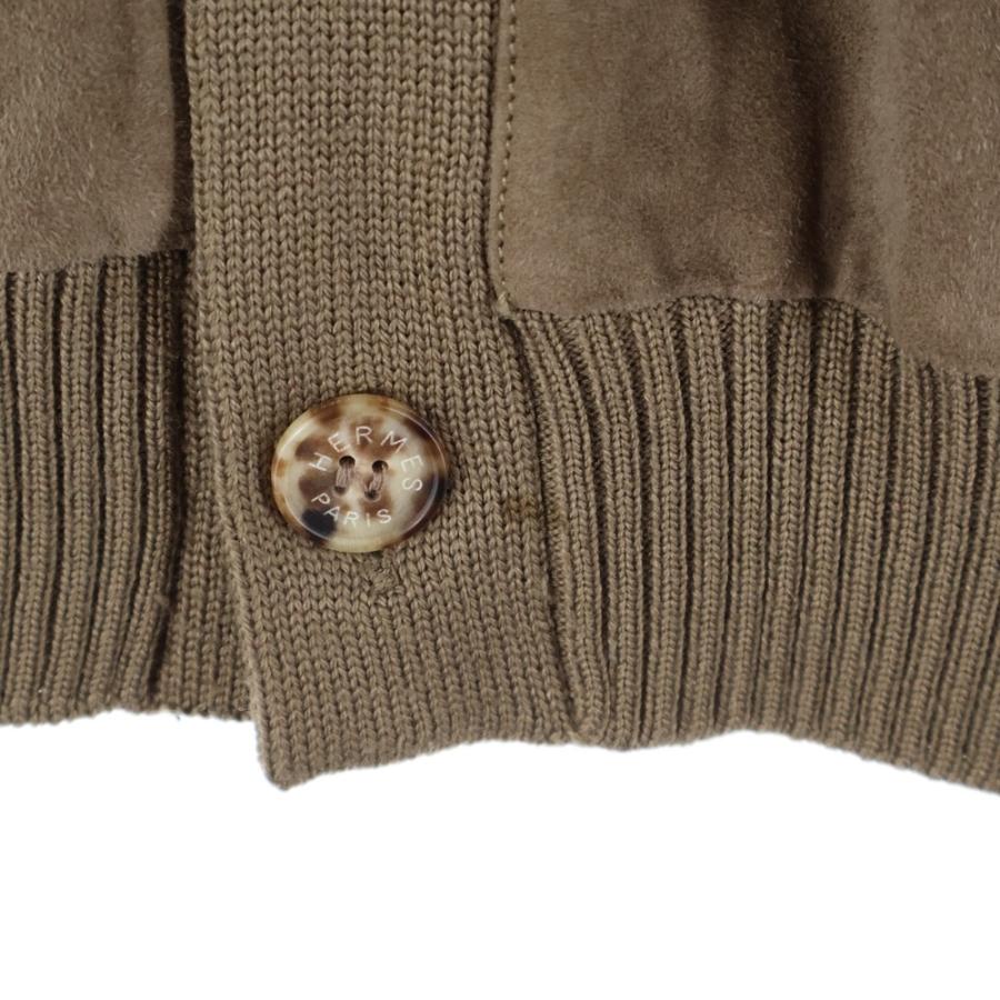 HERMES（エルメス） スエード切り替え シルク カシミヤ混 ウール