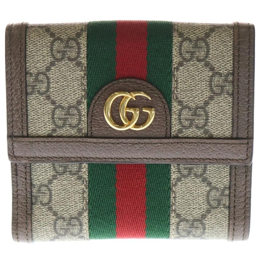 GUCCI（グッチ） GGスプリーム オフディア コンパクトウォレット 三