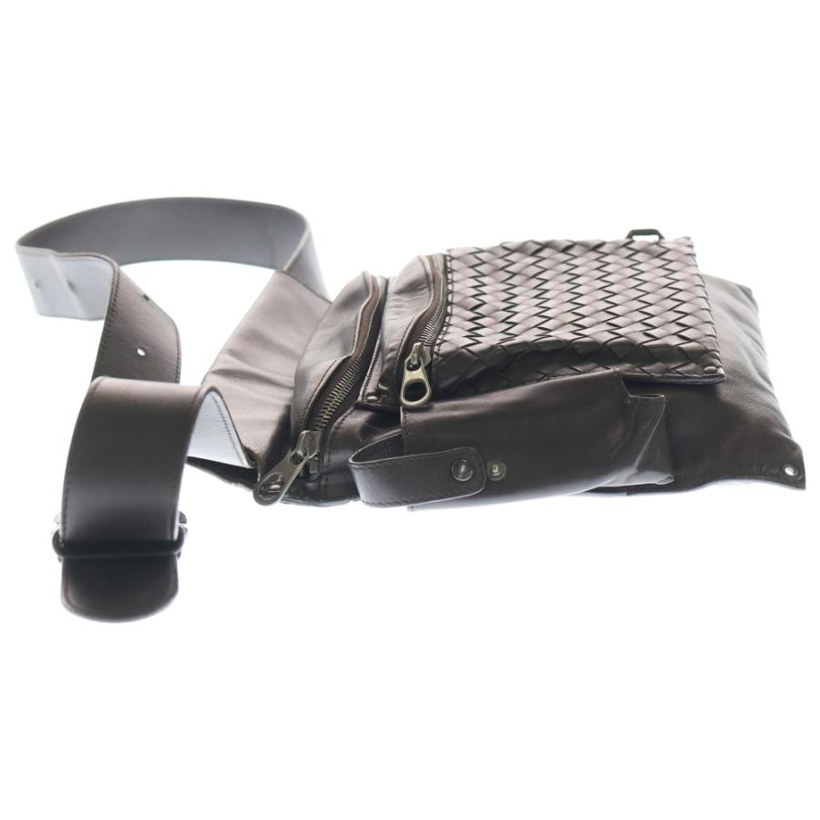 ✨美品✨ボッテガベネタ イントレチャート ウエストバッグ レザー ブラック BOTTEGA VENETA（ボッテガ・ヴェネタ） イントレチャート ウエスト