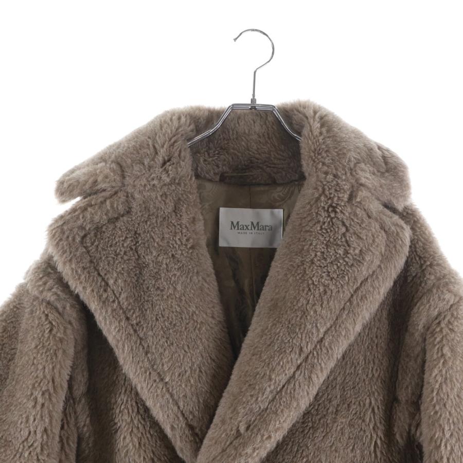 MAX MARA ロングコート アンゴラ ウール 銀タグ 裏地総柄 a【極美品・銀タグ】マックスマーラ☆アンゴラ混合 グレー ロング