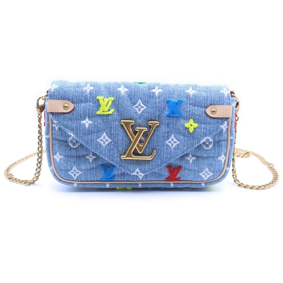 LOUIS VUITTON ルイヴィトン モノグラムデニム ニューウェーブポシェット ショルダーバッグ ミニバッグ チェーンバッグ インディゴブルー デニム M67531 ゴールド金具 LOUIS VUITTON（ルイ・ヴィトン） モノグラムデニム ニューウェーブ