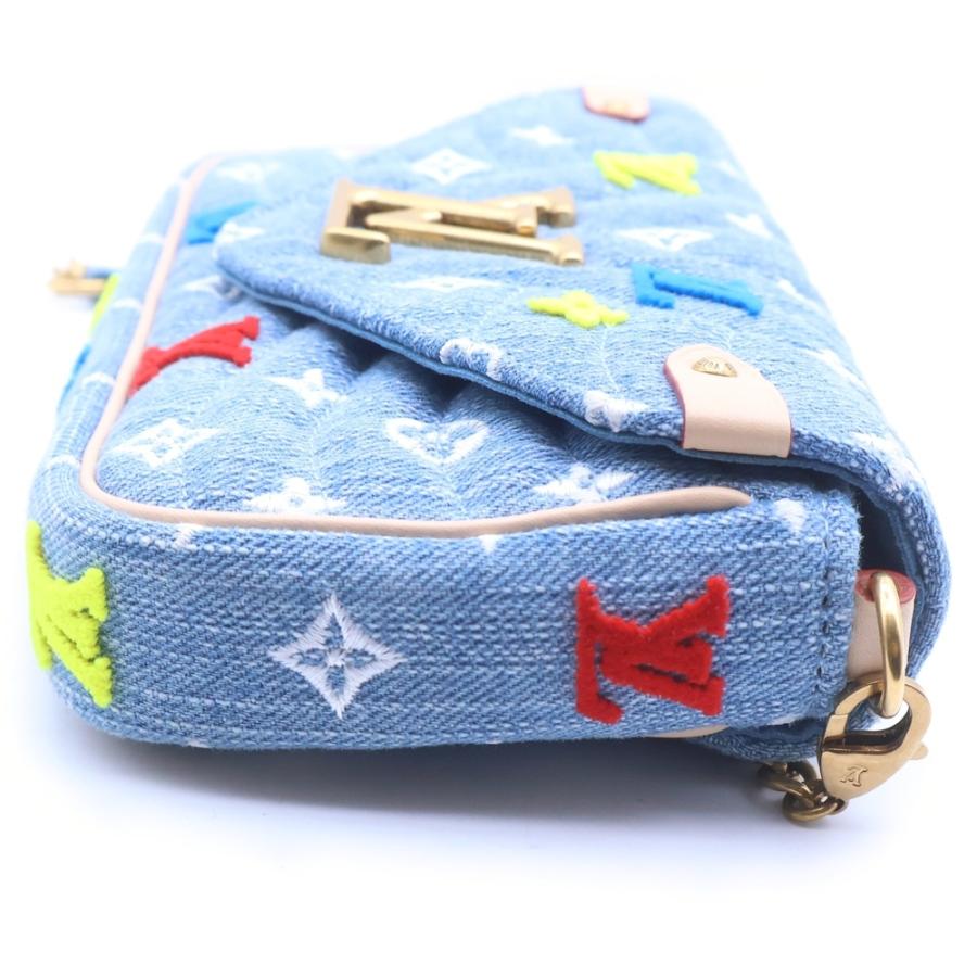 LOUIS VUITTON ルイヴィトン モノグラムデニム ニューウェーブポシェット ショルダーバッグ ミニバッグ チェーンバッグ インディゴブルー デニム M67531 ゴールド金具 LOUIS VUITTON（ルイ・ヴィトン） モノグラムデニム ニューウェーブ